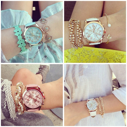 Women and Men Fashion Quartz Watches Leather Sports Casual Watch