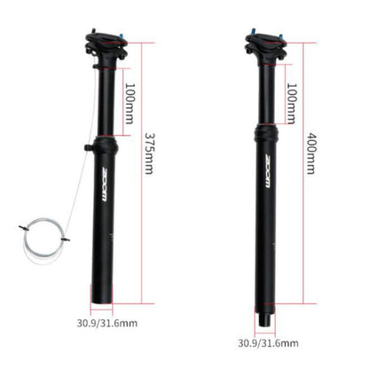 ZOOM Bicycle Wire-Controlled Hydraulic Lift Seat Tube Mountain Bike Seatpost, 30.9mm 400mm Internal Routing, 31.6mm 400mm Internal Routing