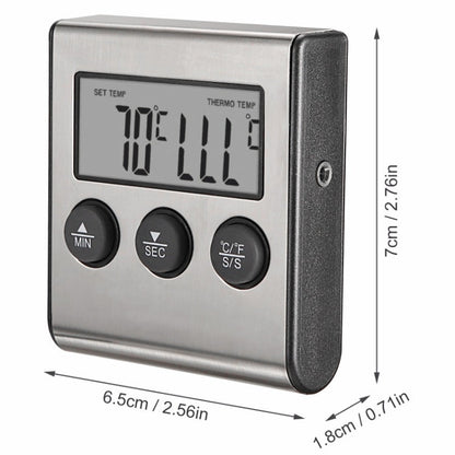Digital Oven Thermometer Kitchen Food Cooking Meat BBQ Probe Thermometer Timer Water Milk Temperature Cooking Tools, Digital Oven Thermometer