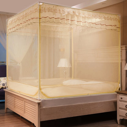 Household Free Installation Thickened Encryption Dustproof Mosquito Net, 120x200 cm Full Bottom, 150x200 cm Full Bottom, 180x200 cm Full Bottom, 180x220 cm Full Bottom, 200x220 cm Full Bottom, 120x200 cm Bed Back
