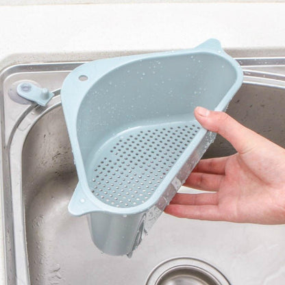 Kitchen Vegetable Rack Household Sink Drain Rack Triangle Storage Hanger Free Punch Tray Hanging Basket