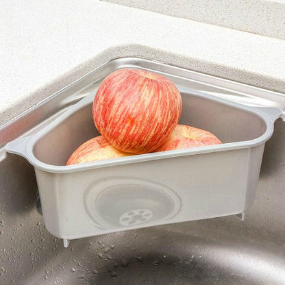 Kitchen Vegetable Rack Household Sink Drain Rack Triangle Storage Hanger Free Punch Tray Hanging Basket