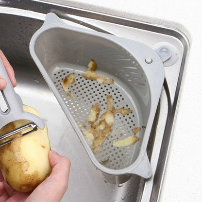 Kitchen Vegetable Rack Household Sink Drain Rack Triangle Storage Hanger Free Punch Tray Hanging Basket