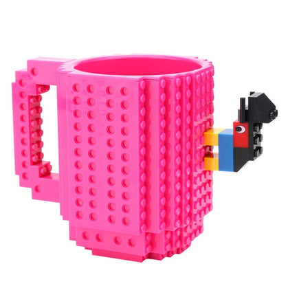 Building Blocks Design Creative Milk Mug Coffee Cup Build-on Brick Drinking Water Holder, 301-400ml