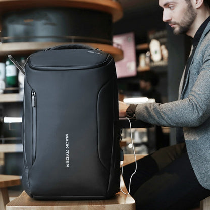 Fashion Men Backpack Multifunctional Waterproof Laptop Bag Travel Bag with USB Charging Port