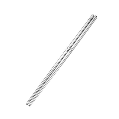 1 Pair Stainless Steel Tableware Colorful Reusable Metal Chopsticks Dishware, Length：23cm