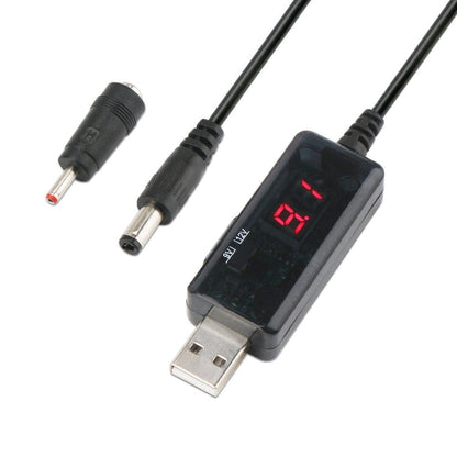 USB Boost Cable 5V Step Up to 9V 12V Adjustable Voltage Converter 1A Step-up Volt Transformer DC Power Regulator with Switch, 5V Step Up to 9V 12V