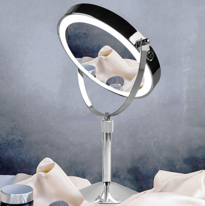 Desktop Double-SidedRound LED Luminous Makeup Mirror Liftable Magnifying Mirror, Plane + 3 Times Magnification(8-inch Rechargeable), Plane + 5 Times Magnification(8-inch Rechargeable), Plane + 7 Times Magnification(8-inch Rechargeable)                 ...