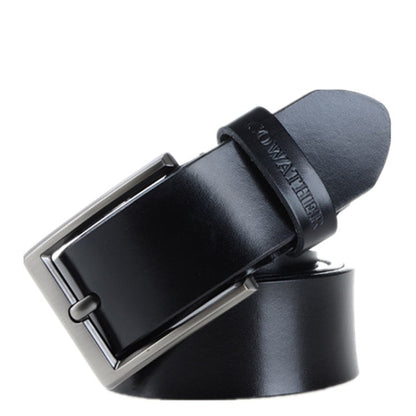 COWATHER XF002 Men Genuine Leather Luxury Business Casual Pin Buckle Belt, 150cm