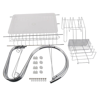 2 Tiers Kitchen Dish Drying Rack Drainer Dryer Tray Cultery Holder, Cultery Holder