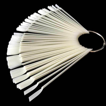 3 Set Fan-shaped Nail Mold Swatch Nail Polish Color Card Nail Art Display Board