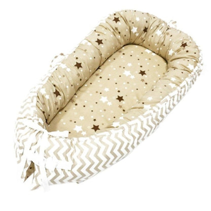 Baby Nest Bed Crib Portable Removable and Washable Crib Travel Bed Cotton Cradle for Children Infant Kids