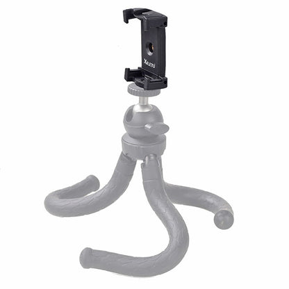 Xiletu Xj-12 Live Broadcast Bracket Fixing Clip Tripod Mount Phone Clamp with 1/4 inch Screw Holes & Cold Shoe Base, Xj12