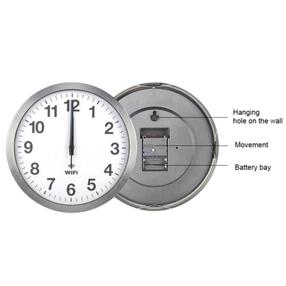 Smart Network Automatic Time Synchronization Wifi Wall Clock Modern Minimalist Silent Living Room Clock, 12 inch, 14 inch, 16 inch