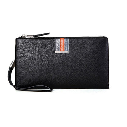 Men Leather Casual Clutch Leather Smart Anti-Theft & Anti-Lost Coin Purse, Large, Small