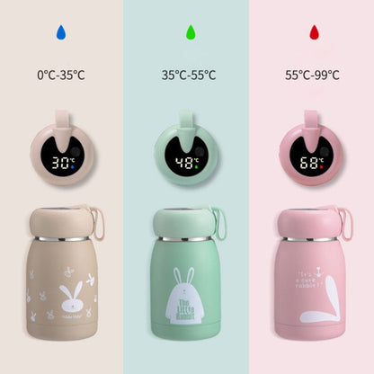 Cartoon Thermos Mug Intelligent Temperature Measurement Color Change Display Temperature Water Cup Couple Children Student Cup, Digital Display, Pink, Digital Display, Blue, Digital Display, Green, Digital Display, Brown