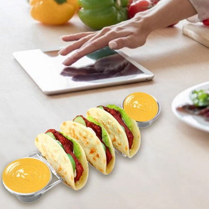 Taco Rack Stainless Steel 304 Taco Rack Taco Pancake Stand, Single Head Double Cup