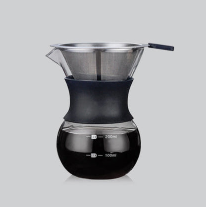 High Temperature Resistant Coffee Maker, 200ml With Strainer, 400ml With Strainer, 200ml Without Strainer, 400ml Without Strainer