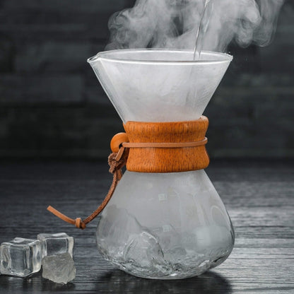Hand Coffee Pot High Temperature Resistant 400ml Glass Coffee Pot, Pot Without Strainer, Pot With Strainer