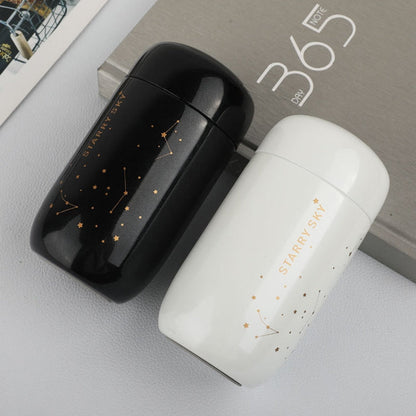 Portable Children Mini Cute Vacuum Flask Star Pocket Water Cup, Star White, Star Black