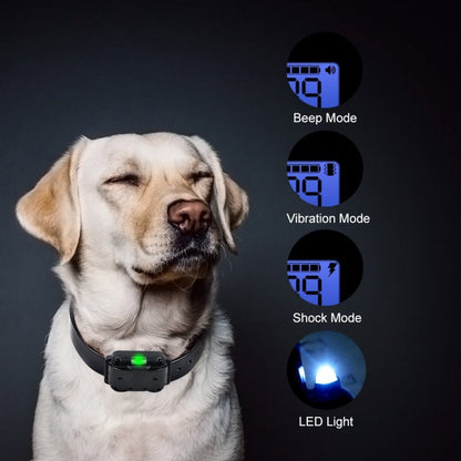 Bark Stopper Dog Training Device Dog Collar with Electric Shock Vibration Warning, US Plug, UK Plug, AU Plug, EU Plug