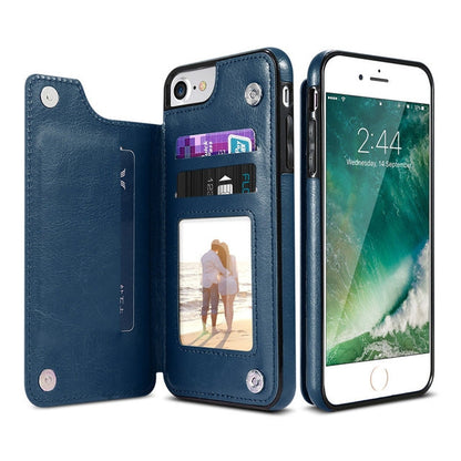 Retro PU Leather Case Multi Card Holders Phone Cases for iPhone 6 Plus & 6s Plus, iPhone 6 Plus, v