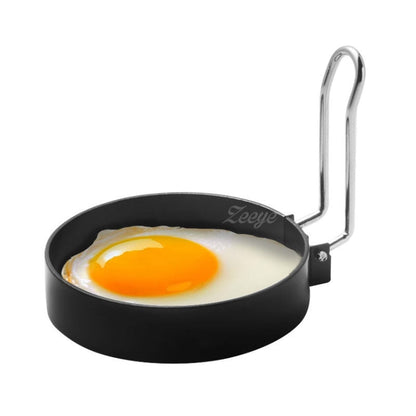 2-Pack Egg Ring Iron Spray Non-Stick Round Omelette Model Omelette Mold with Brush, 4-Pack
