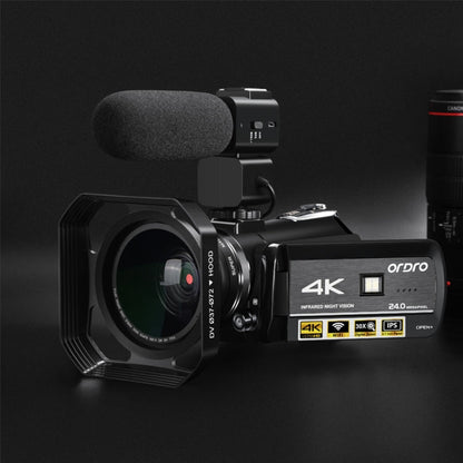 ORDRO AC3 3.1 inch IPS Screen 4K Full HD 13MP Night Vision WiFi Live Camcorder DV Digital Camera, Standard, Standard + Microphone, Standard+ Microphone +Fill Light