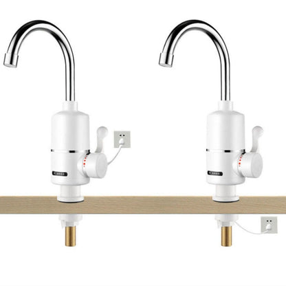 Kitchen Instant Electric Hot Water Faucet EU Plug, Digital Display Big Elbow