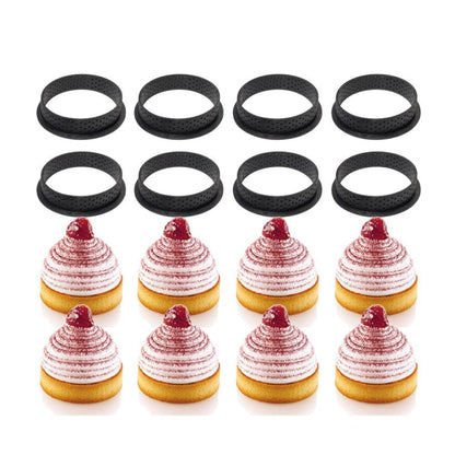 5 PCS Mousse Cake Ring Cheese Tower Ring Mousse Ring Baking Tool, Round, Love, Square, Rectangle, Oval