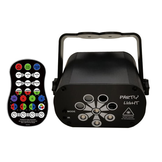 R90 8W UV Mini Laser Light Sound Control Induction Stage Atmosphere Light Bar KTV Laser Light, USB Plug-in, Built-in Battery Charging