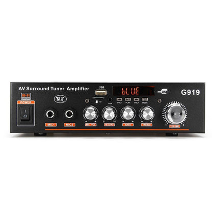 G919 Smart Digital Power Amplifier Built-in Bluetooth / USB/ SD/ FM Mini Power Amplifier, EU Plug