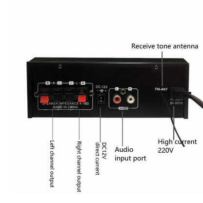 G20 Smart Digital Power Amplifier Built-In Bluetooth / USB / SD / FM Power Amplifier, EU Plug