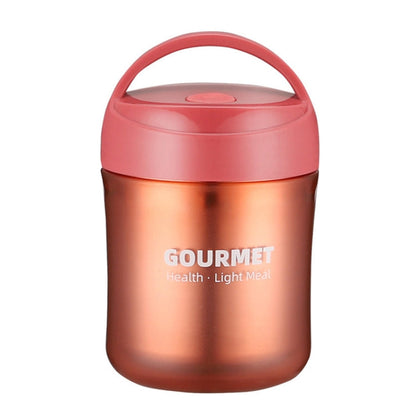 GOURMET Stainless Steel Insulation Cup Double-Sealed Insulation Soup Cup, Red, Yellow, Blue