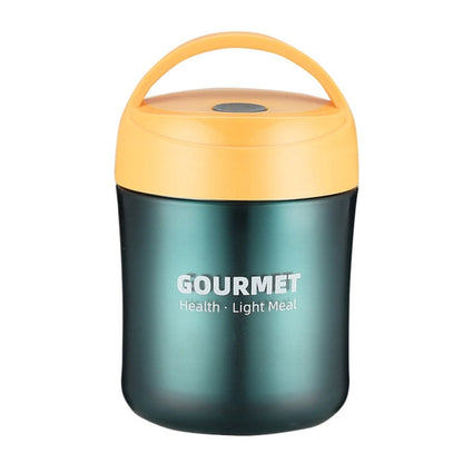 GOURMET Stainless Steel Insulation Cup Double-Sealed Insulation Soup Cup, Red, Yellow, Blue
