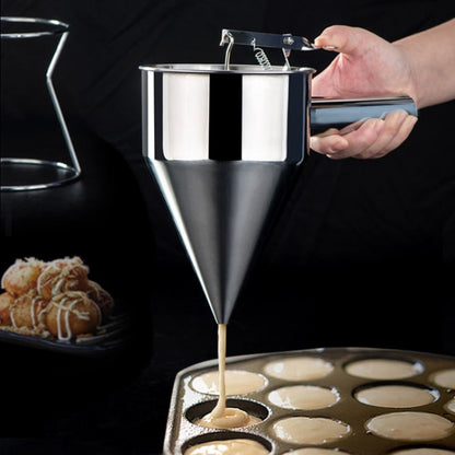 Octopus Balls Tool Fish Ball Funnel Tapered Funnel With Shelf Chocolate Sauce Drain, Octopus Balls Drain