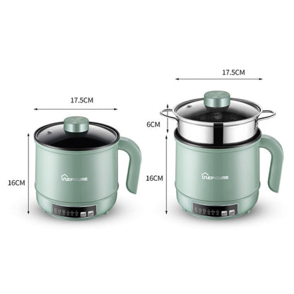 Multi-Function Electric-Cooker Mini Dormitory Student Cooking Rice Stir Frying Non-Stick Pot, 110V US Plug, White Manual Single Pot, White Manual Style with Steaming Grid, White Smart Single Pot, White Smart With Steaming Grid, Green Manual Single Pot ...