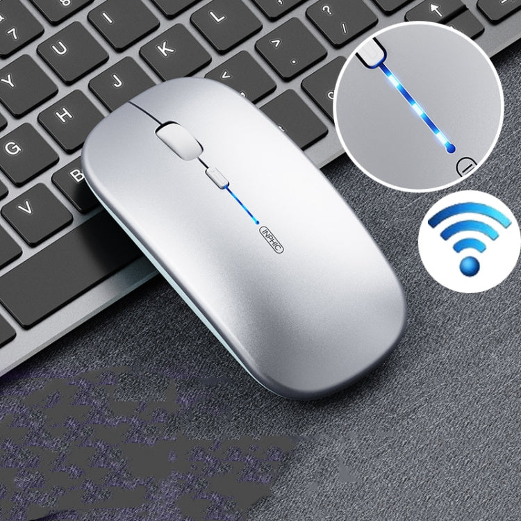 Inphic PM1 Office Mute Wireless Laptop Mouse, Battery Display