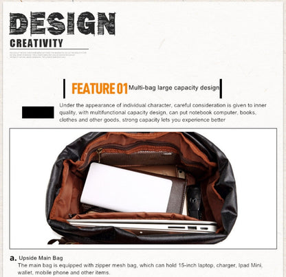 Batik Canvas Waterproof Photography Bag Outdoor Wear-resistant Large Camera Photo Backpack Men for Nikon / Canon / Sony / Fujifilm