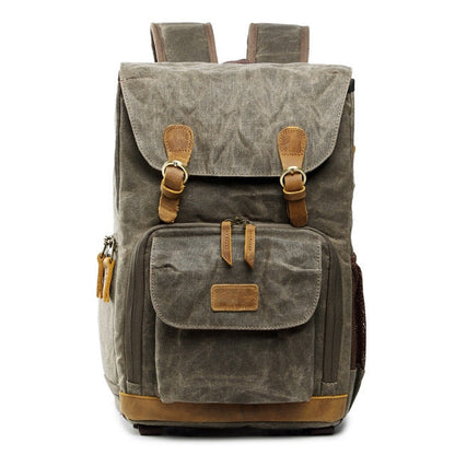 Batik Canvas Waterproof Photography Bag Outdoor Wear-resistant Large Camera Photo Backpack Men for Nikon / Canon / Sony / Fujifilm