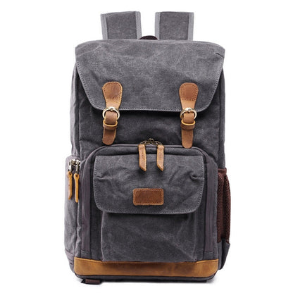 Batik Canvas Waterproof Photography Bag Outdoor Wear-resistant Large Camera Photo Backpack Men for Nikon / Canon / Sony / Fujifilm