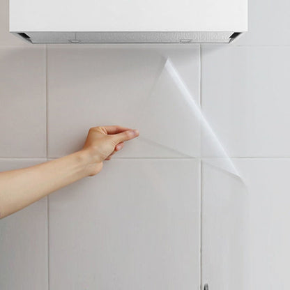 Kitchen Tile Oil-Proof Wallpaper Stovetop Waterproof Transparent Wallpaper, Transparent Wallpaper