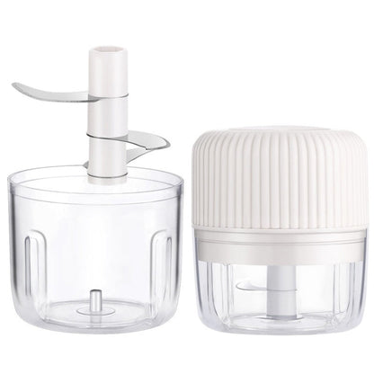Household Vegetable Cutting Electric USB Garlic Masher Baby Mini Cooking Machine Baby Food Supplement Machine, 250ml, 100ml + 250ml, 100ml