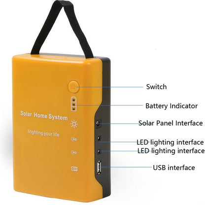 3W Solar Small System Household Multifunctional Portable Emergency Light, Yellow, Green, Red