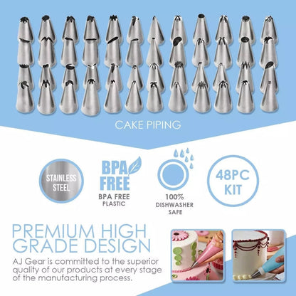 205 in 1 Cake Decorating Turntable Set Cake Decorating Mouth Baking Utensils, 205 PCS/Set