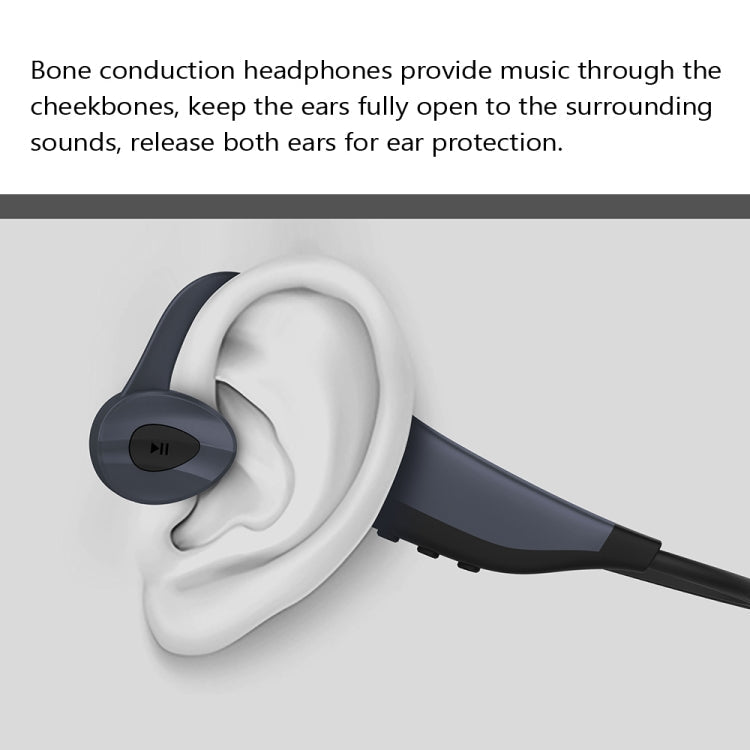 K7 Bone Conduction Bluetooth 5.0 Wireless Earphone Waterproof Headphones, 16GB RAM