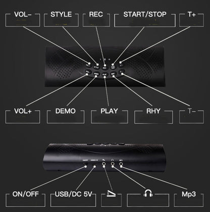 Hand-Rolled Drum Set Color Electronic Drum Lithium Battery Rechargeable Silicone Drum Set, MD862C
