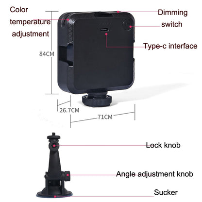 Video Conference Fill Light Mobile Phone Camera Universal Computer Live Photography Light, Suction Cup Set