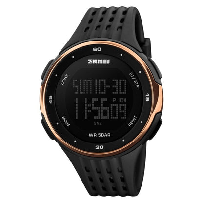 SKMEI 1219 Men Multi-Function Electronic Watch Outdoor Sports Watch, Green, Blue, Black, Rose Gold, Silver