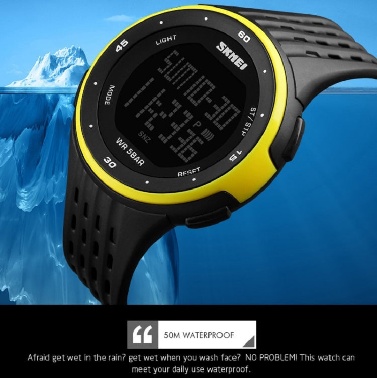 SKMEI 1219 Men Multi-Function Electronic Watch Outdoor Sports Watch, Green, Blue, Black, Rose Gold, Silver